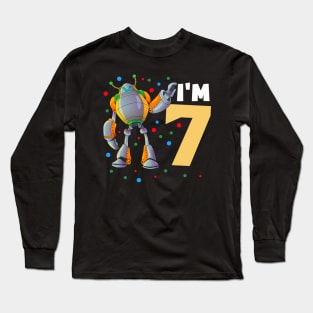 I'm seven for robot boys for birthday Long Sleeve T-Shirt